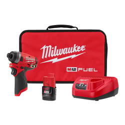 Milwaukee M12 Fuel 12 V 1/4 in. Cordless Brushless Impact Driver Kit (Battery & Charger)