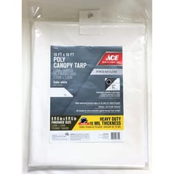 Ace 10 ft. W X 10 ft. L Heavy Duty Polyethylene Canopy Tarp White