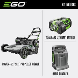EGO Power+ LM2102SP 21 in. 56 V电池自动割草机套件(电池 & Charger)