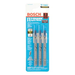 Bosch 3 in. High Carbon Steel T-Shank Wavy set and milled Jig Saw Blade 24 TPI 3 pk
