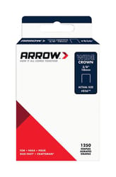 Arrow 1/2 in. W X 3/8 in. L 18 Ga. Wide Crown Standard Staples 1250 pk