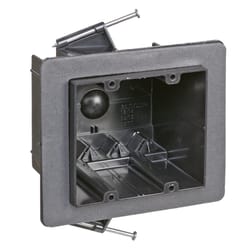 Carlon 3-1/2 in. Rectangle Plastic 2 gang Electrical Box Black