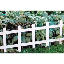 Master Mark Cape Cod Fence 33 in. L X 13.5 in. H Plastic White Decorative Garden Border