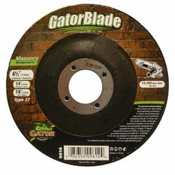 Gator 4-1/2 in. D X 1/4 in. thick X 7/8 in. in. Masonry Grinding Wheel 1 pc