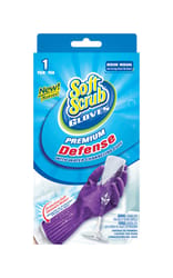 Soft Scrub Rubber Cleaning Gloves M Purple 1 pair