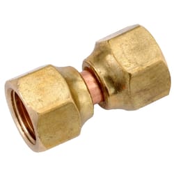 Anderson Metals 3/8 in. Female Flare 3/8 in. D Female Flare Brass Swivel Flare Connector