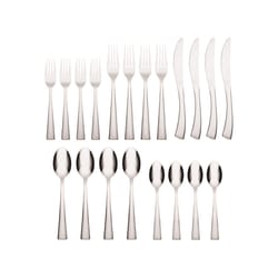 Cambridge Aladin Mirror Silver Stainless Steel Casual Flatware Set 20 pc
