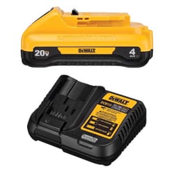 DeWalt 20V MAX DCB240C 4 Ah Lithium-Ion Compact Battery and Charger Starter Kit 2 pc