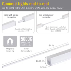 Armacost Lighting 44 in. L White Plug-In LED Strip Tape Light Kit 1 pk
