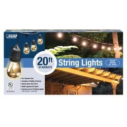 Feit Incandescent String Light Set Clear 20 ft. 10 lights
