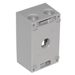 Sigma Engineered Solutions New Work 18.3 cu in Rectangle Metallic Weatherproof Box Gray