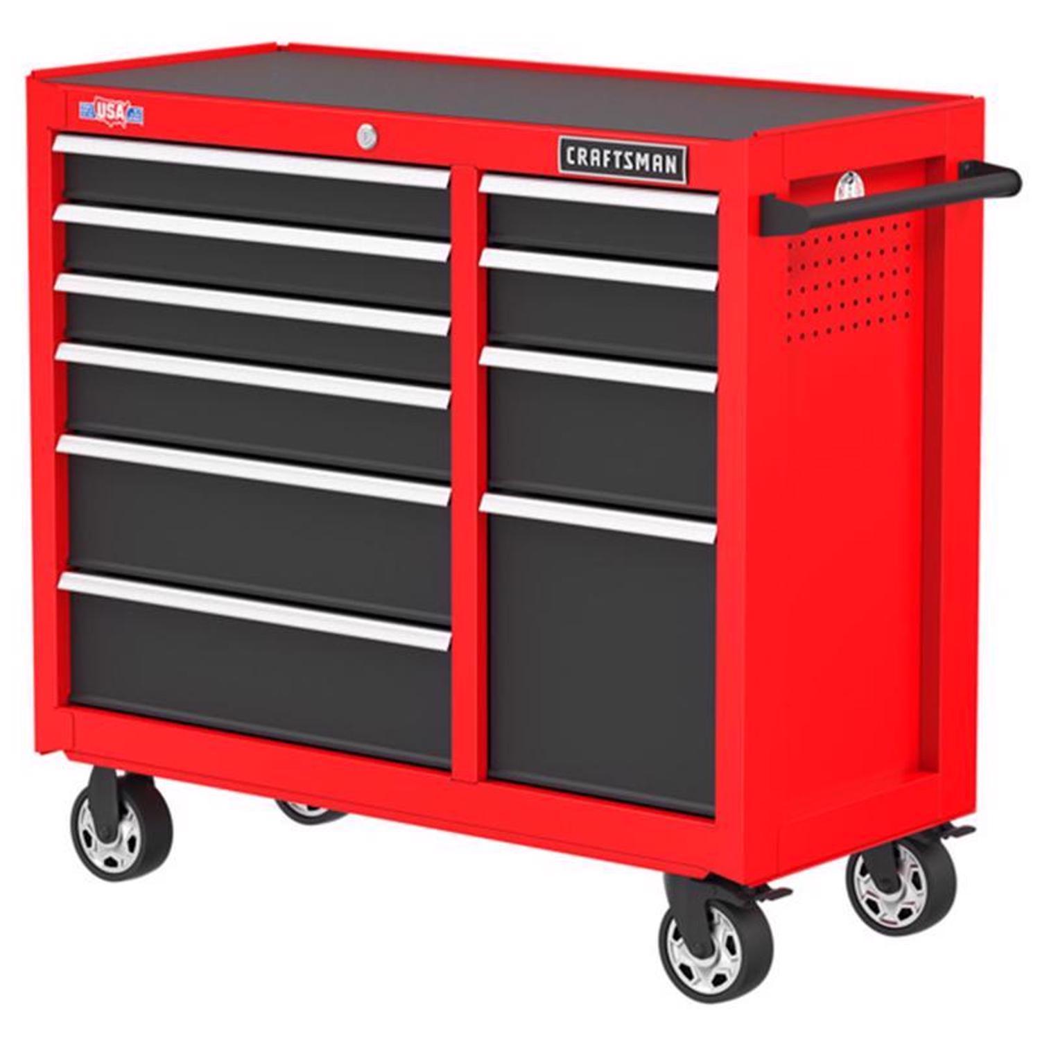 Photo 1 of Craftsman S2000 41 in. 10 drawer Steel Rolling Tool Cabinet 37.5 in. H X 18 in. D