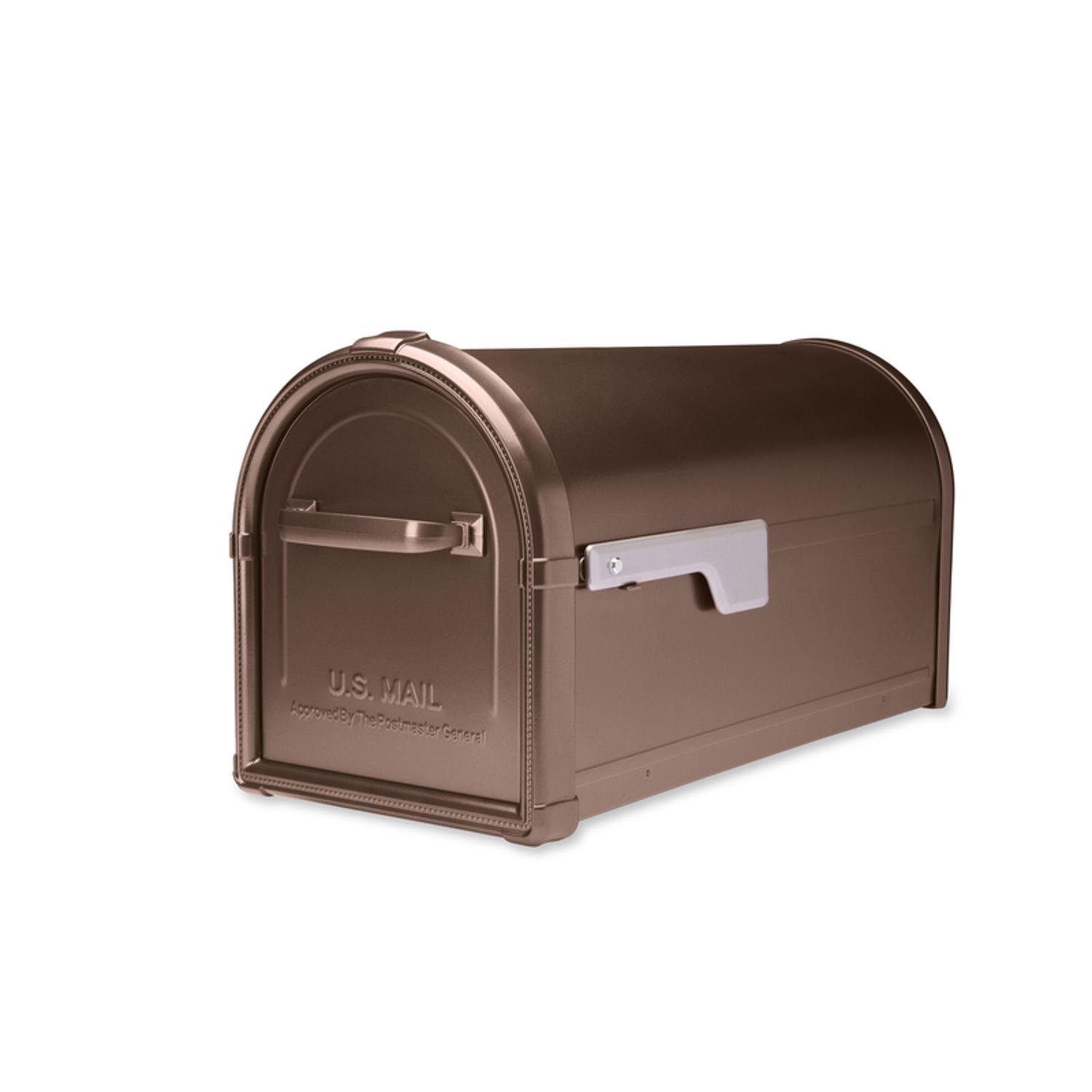 Photo 1 of Architectural Mailboxes Hillsborough Classic Galvanized Steel Post Mount Copper Mailbox