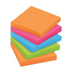 Post-it 3 in. W X 3 in. L Assorted Neon Sticky Notes 24 pad