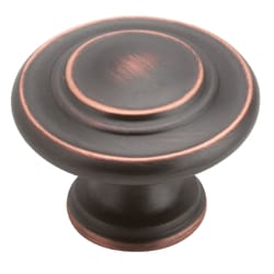 Amerock Inspirations Round Cabinet Knob 1-5/16 in. D 1 in. Oil Rubbed Bronze 1 pk