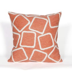Liora Manne Visions I Coral Squares Polyester Throw Pillow 20 in. H X 2 in. W X 20 in. L