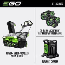 EGO Power + Peak Power SNT2125AP 21 in. Single stage 56 V Battery Auger-Propelled Snow Blower Kit (B W/ HEATED HANDLES & TWO 7.5 AH BATTERIE