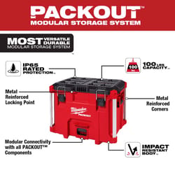 Milwaukee Packout 16.25 in. Tool Box Black/Red