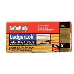 FastenMaster LedgerLok 5 in. L Silver Hex Washer Head Deck Screws 50 pk