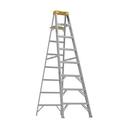 Werner 8 ft. H Aluminum Step Ladder Type IA 300 lb. capacity