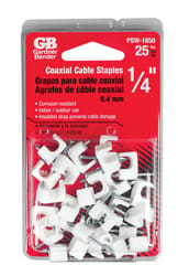 Gardner Bender 1/4 in. W Plastic Insulated Coaxial Staple 25 pk