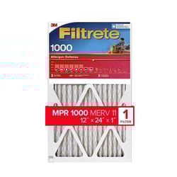 Filtrete Allergen Defense 12 in. W X 24 in. H X 1 in. D Polyester 11 MERV Pleated Air Filter 1 pk