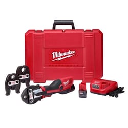Milwaukee M12 Force Logic Cordless Press Tool Kit with Jaws Black/Red 8 pc