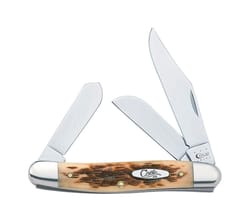 Case Stockman Amber Stainless Steel 3.88 in. Pocket Knife