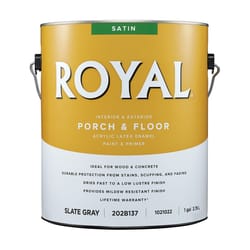 Royal Satin Slate Gray Porch and Floor Paint+Primer 1 gal