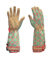 Digz Women's Indoor/Outdoor Rose Picker Gardening Gloves Green M 1 pk