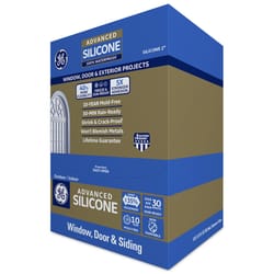 GE Advanced White Silicone 2 Window and Door Caulk Sealant 2.8 oz