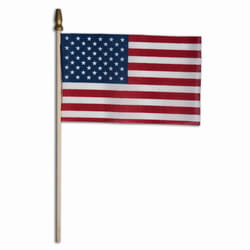 Valley Forge USA Stick Flag 4 in. H X 6 in. W