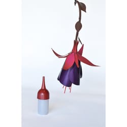 Desert Steel Fuchsia Hummingbird 8 oz Steel Nectar Feeder 1 ports