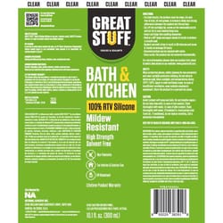Great Stuff Clear Acetoxy Silicone Kitchen and Bath Sealant 10.1 oz