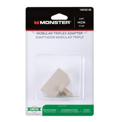 Monster Just Hook It Up 0 ft. L Ivory Modular Telephone Line Cable