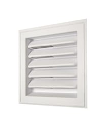 Master Flow 8 in. W X 8 in. L White Plastic Wall Louver
