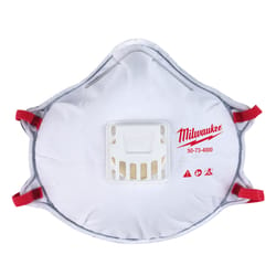 Milwaukee N95 Dust Protection Respirator with Gasket Valved White One Size Fits All 1 pk