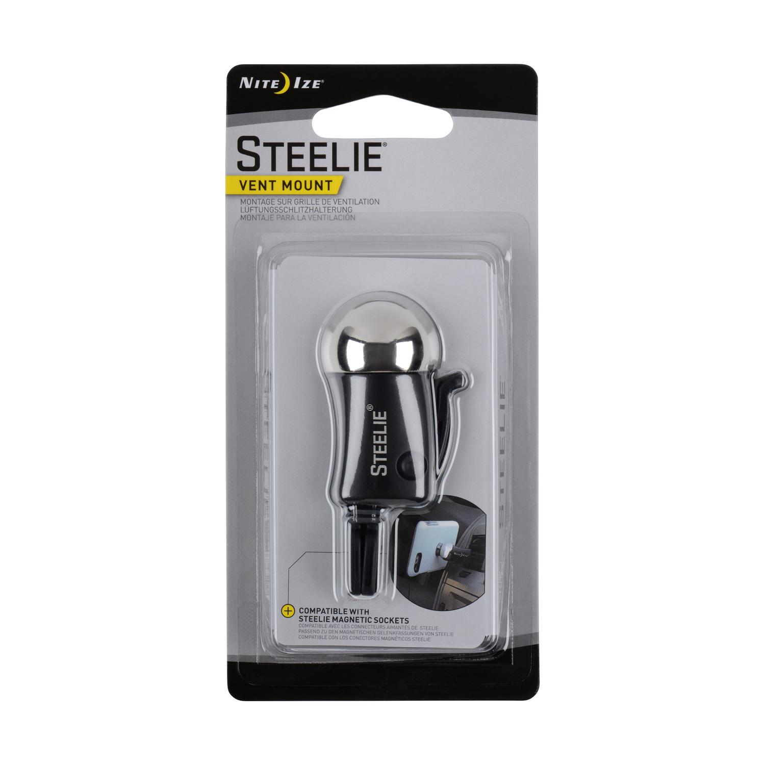 Photo 1 of Nite Ize Steelie Black/Silver Cell Phone Car Vent Mount For All Mobile Devices