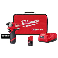 Milwaukee M12 FUEL SURGE 12 V 1/4 in. Cordless Brushless Hydraulic Impact Driver Kit (Battery &amp; Char