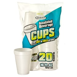 Dart Foam Insulated Beverage Cups 20 pk