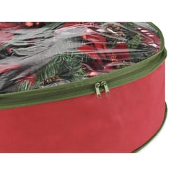 Whitmor Clear/Red Garland and Wreath Storage Bag 8 in. H X 30 in. W