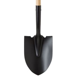 Home Plus+ 56.75 in. Steel Round Digging Shovel Wood Handle