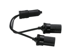 Custom Accessories 12 V Black Twin Plug Lighter Socket 1 pk