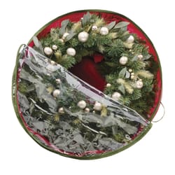 Whitmor Clear/Red Garland and Wreath Storage Bag 8 in. H X 30 in. W