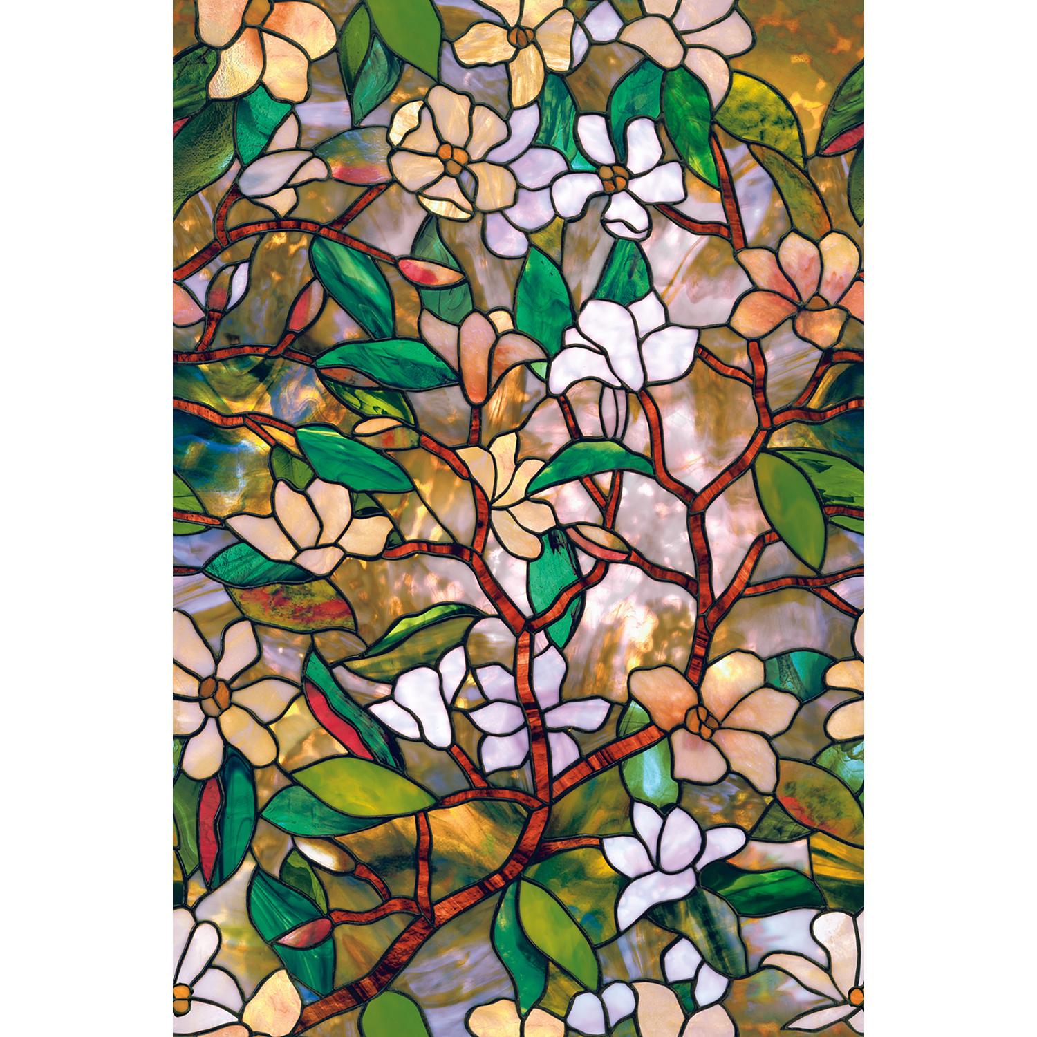 Photo 1 of Artscape Multicolored Magnolia Indoor Window Film 24 in. W X 36 in. L