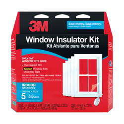 3M Clear Plastic Window Insulation Kit 17.5 ft. L X 0.75 in.