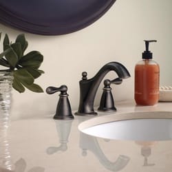 Moen Caldwell Bronze Two-Handle Bathroom Sink Faucet 8 - 16 in.