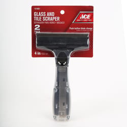 Ace 4 in. W High Carbon Steel Glass and Tile Scraper Kit