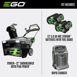 EGO Power+ 21 in. Single stage 56 V Battery Snow Blower Kit (Battery &amp; Charger)