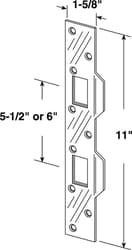 Prime-Line 11 in. H X 1.625 in. L Brass-Plated Steel Door Strike